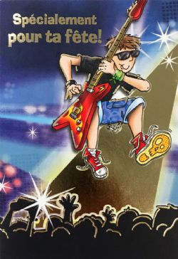 // ANNIVERSAIRE - CARTE AVEC ROCKEUR - DE ROSEDALE
